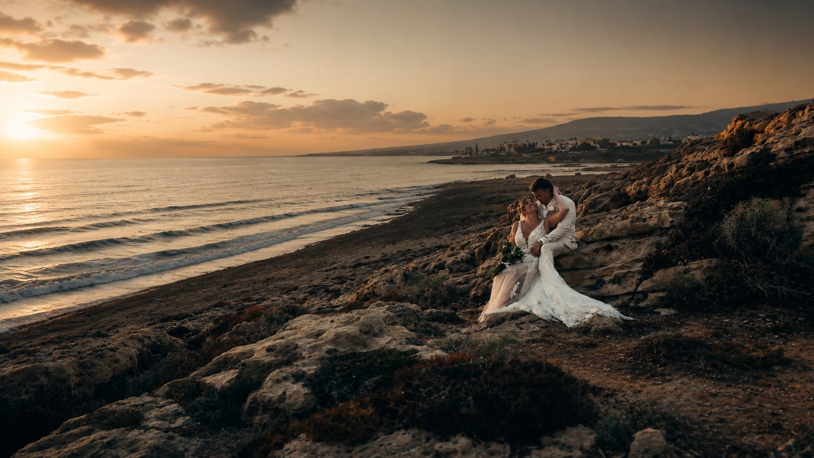 Chad and Lucie, sunset at ktima alassos